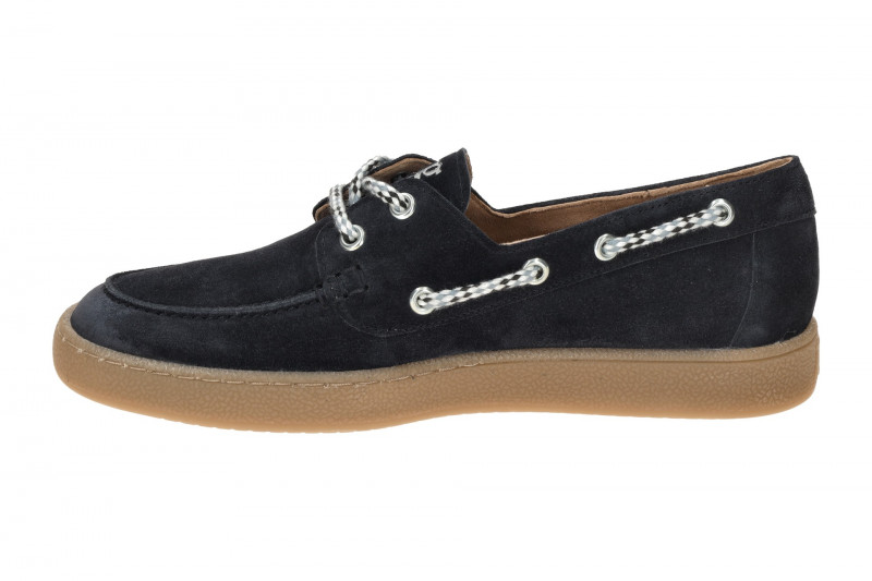 Paul Green Schuhe blau Mokassin im Bootsschuh Stil 1185