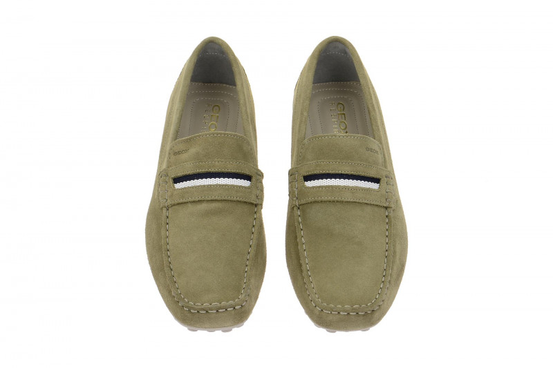 Geox Respira Snake Moc A Slipper in grün Herren Mokassin