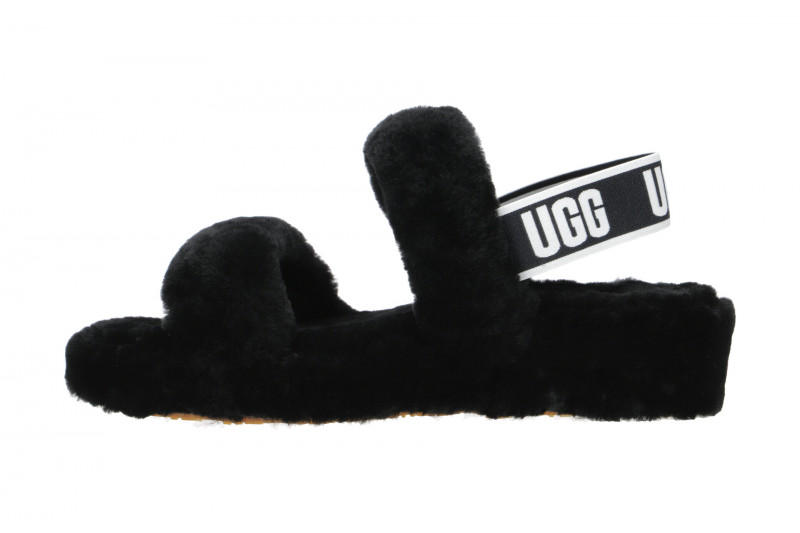 UGG Oh Yeah Hausschuhe schwarz Fell 1107953