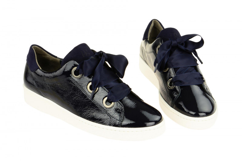 Paul Green Sneaker Schuhe blau Lack 4539