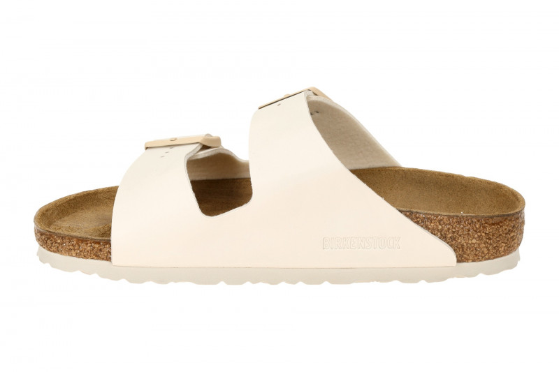 Birkenstock Arizona BS Pantolette weiß eggshell SCHMAL 1027339