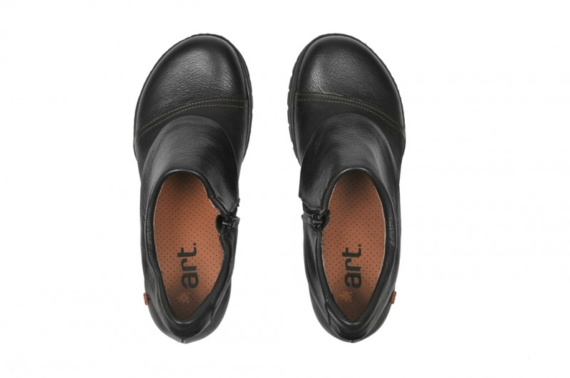 art Schuhe Oslo in gaucho schwarz Slipper mit Lederfutter 0501