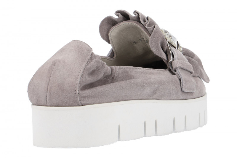 K&S Pia XXL Ballerinas grau crystal