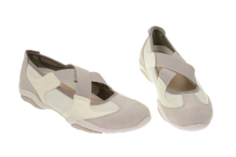 Geox Arrow Ballerina weiß hellgrau D5220A 01422 C1352