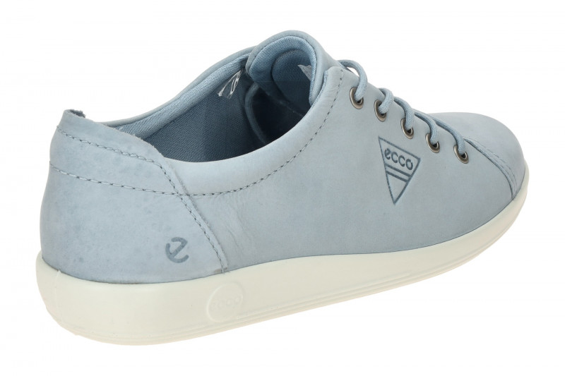 Ecco Soft 2 Schuhe blau dusty blue Damen Schnürer