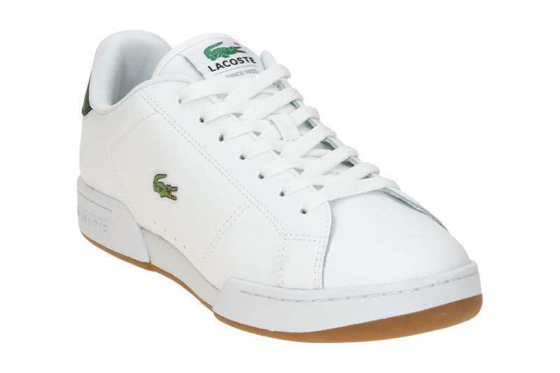 Lacoste Carnaby Cup Schuhe Sneakers weiß grün Leder 0036