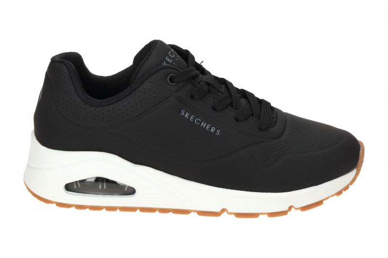 Skechers Uno Schuhe schwarz weiß Damen Sneakers 73690