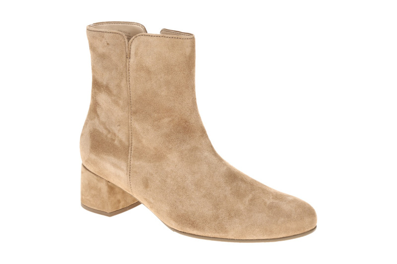 Gabor Stiefelette Ankle Boots beige sand Samt 8036.01.006