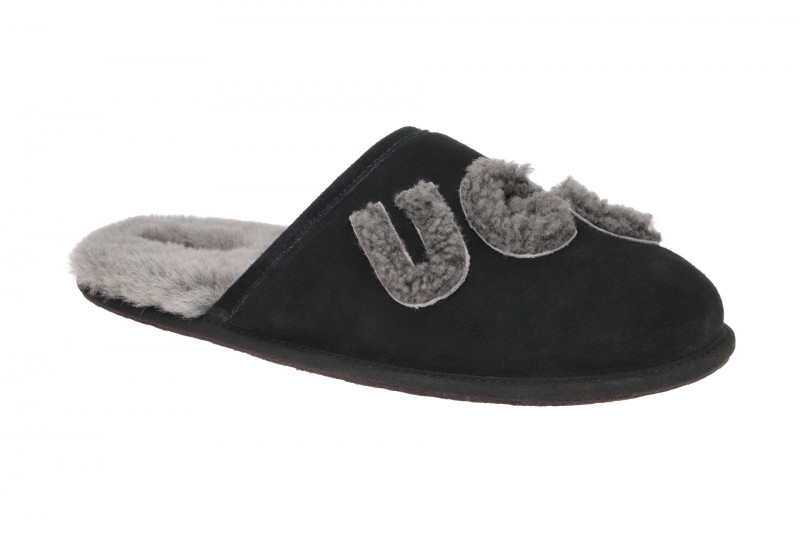 UGG SCUFF LOGO SHEEPSKIN Hausschuhe schwarz 1123773
