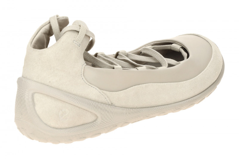 Ecco Biom Lite Schnür Ballerina Schuhe grau gravel 802453