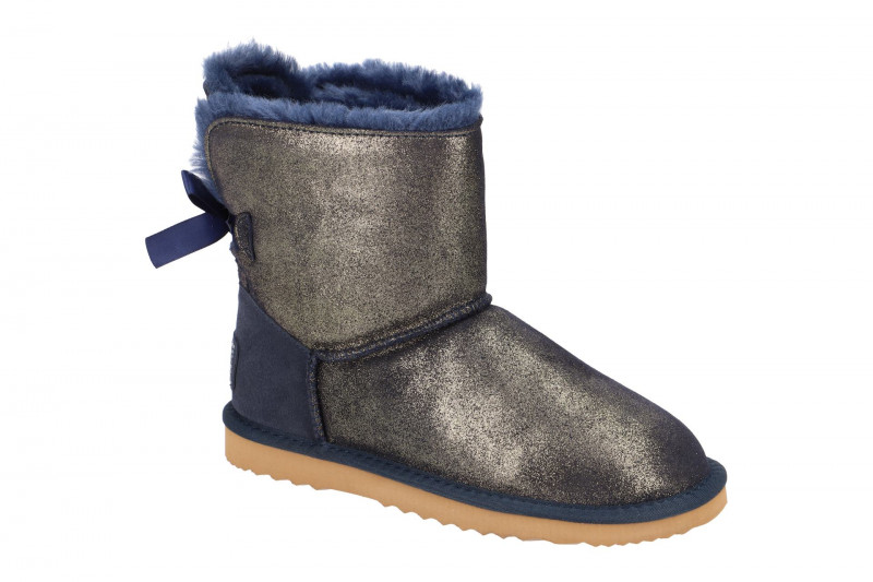 Oog Stiefel blau gold Kurzschaft Boots B066