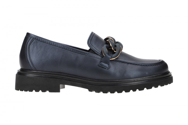 Gabor Schuhe Slipper blau gold H-Weite 72.554.66