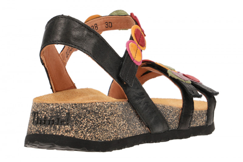 Think Koak Sandale schwarz bunte Punkte 322