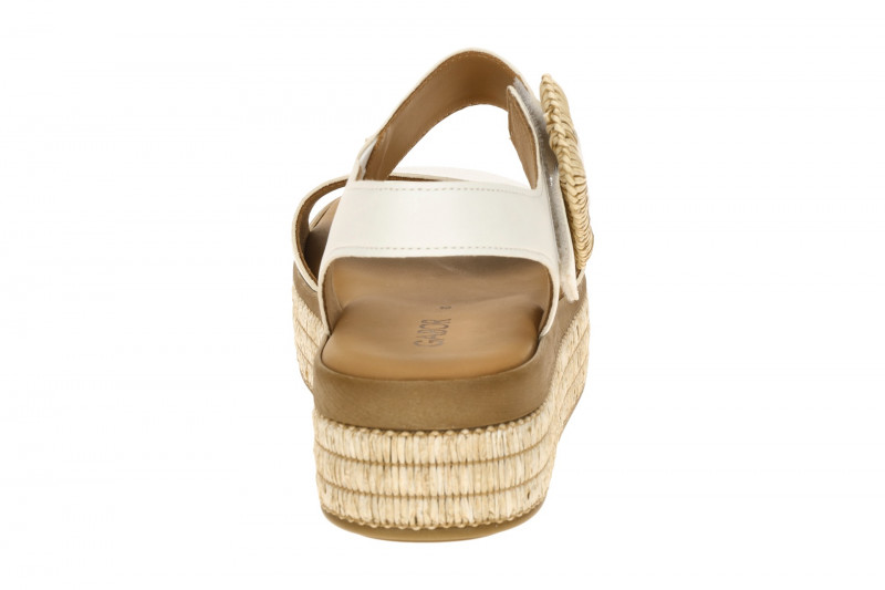 Gabor Plateau Sandale weiß Bast 84.562.20