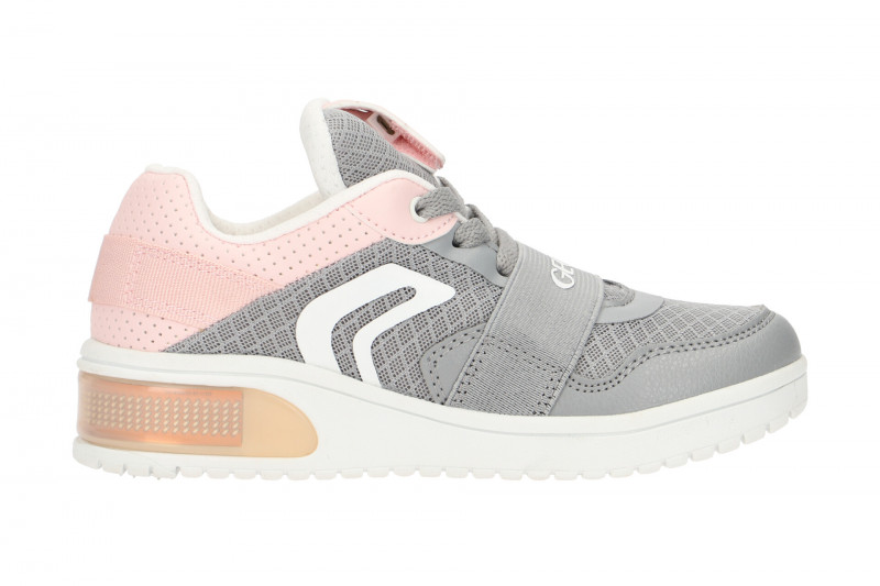 Geox XLED Girl Kinderschuhe grau rosa J928DA