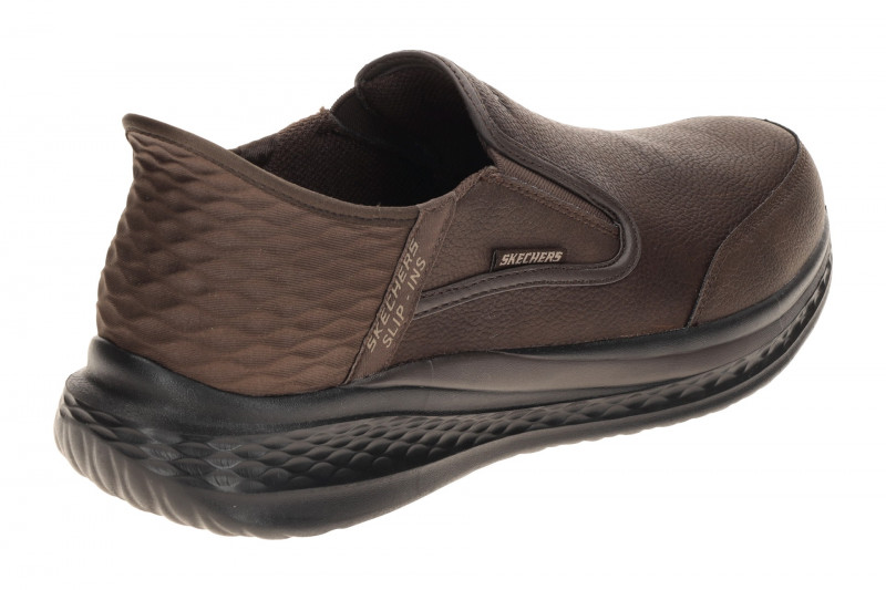 Skechers Slade Slipper Schuhe braun Leder Slip-Ins 205237