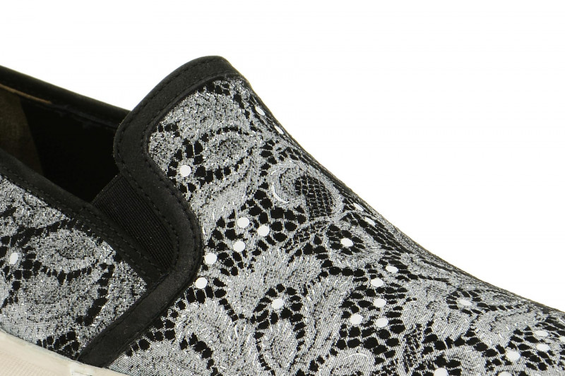 Paul Green Schuhe schwarz weiß spitze 4244