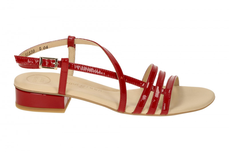 Paul Green Sandalette rot lipstick Lack 7621