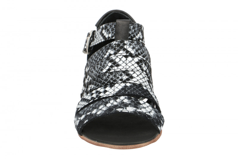 Charme Sandalette schwarz weiß 0703