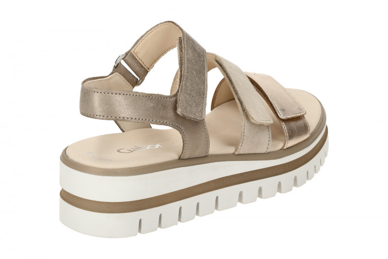 Gabor Plateau Sandalen beige Metallic 64.620.62