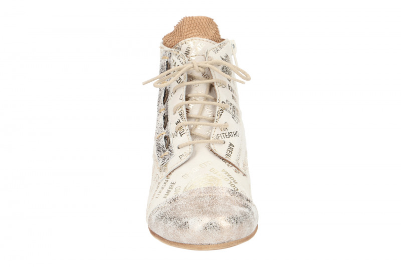 Charme Stiefelette weiß gold-metallic 0165