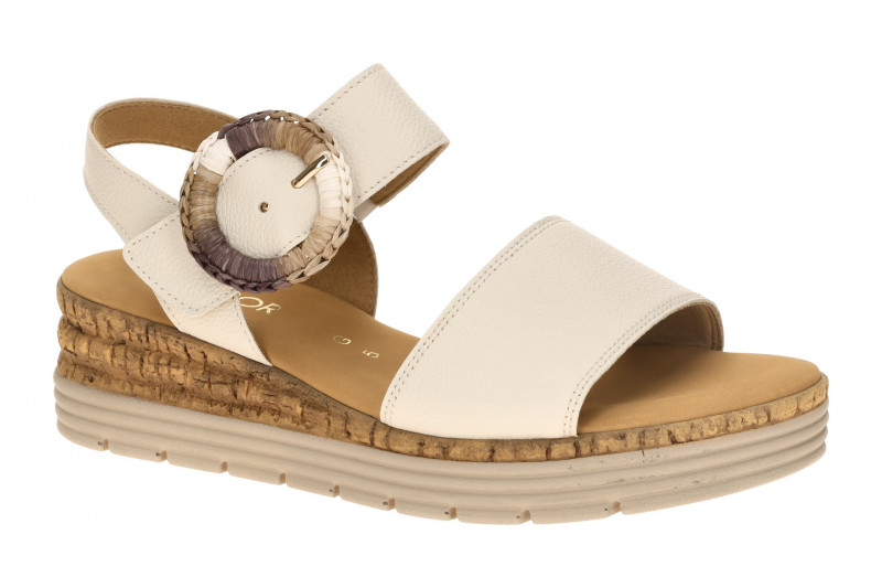 Gabor Keil Sandale creme beige Glattleder 82.706.52