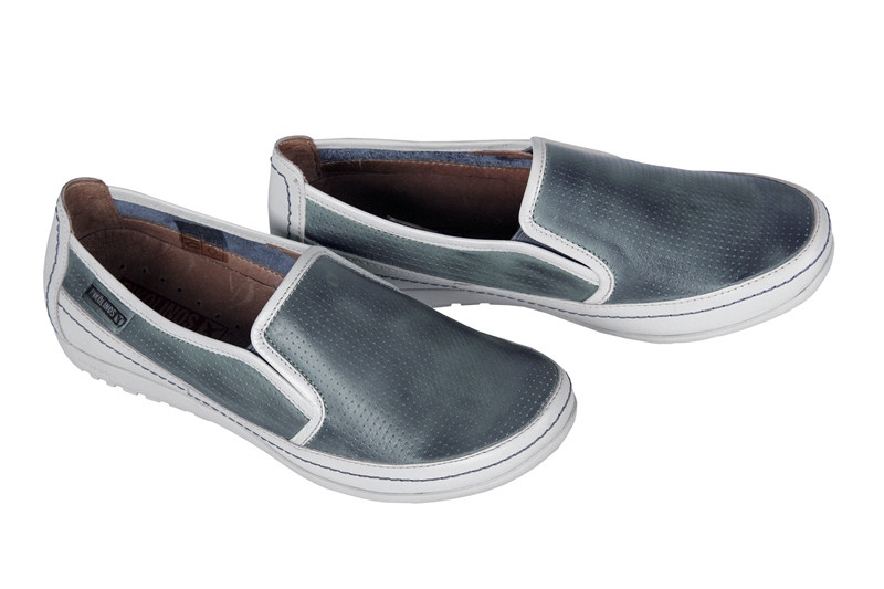 Pikolinos Lisboa Schuhe blau weiß Slipper 767-8487LA