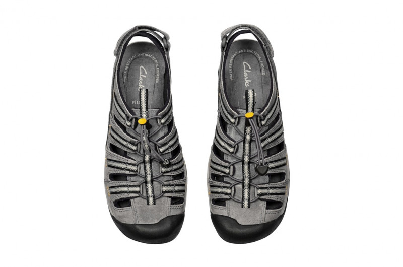 Clarks Virtic Run - Herren Sandale - grau