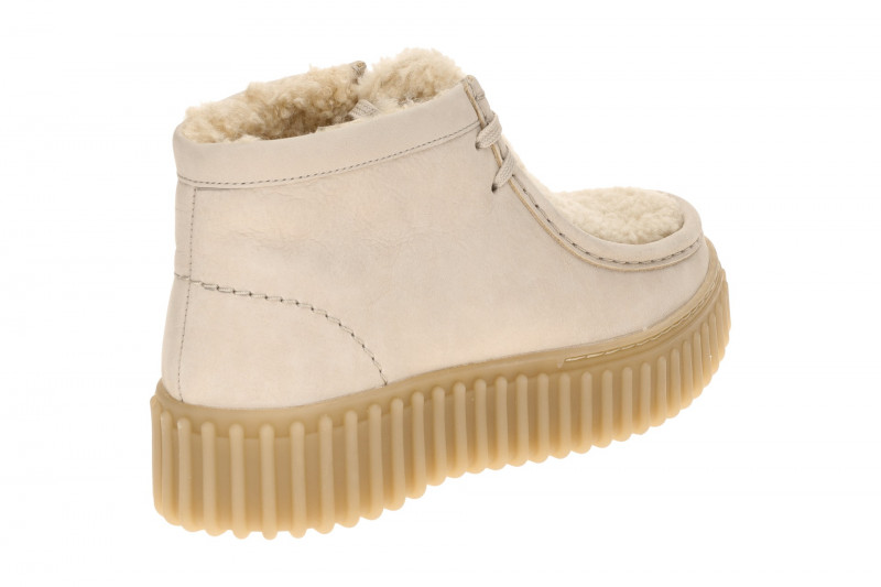Clarks Torhill Moss Schuhe Mokassin beige Fell 26182914