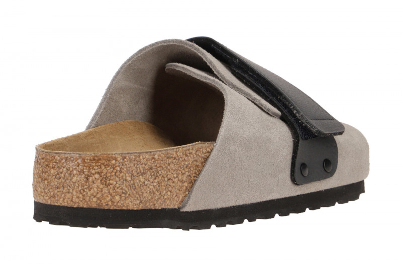 Birkenstock Kyoto Pantolette grau Leder Normal-Weit 1022352