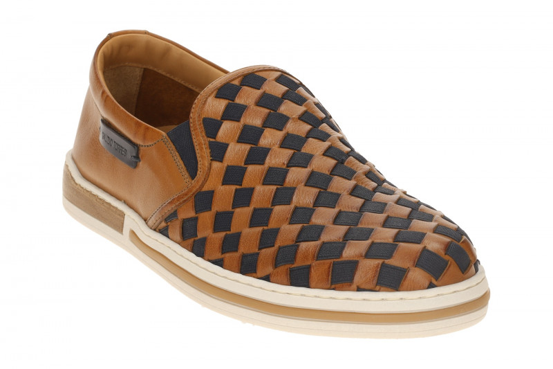 Galizio Torresi Schuhe Slipper braun schwarz Karo 415360