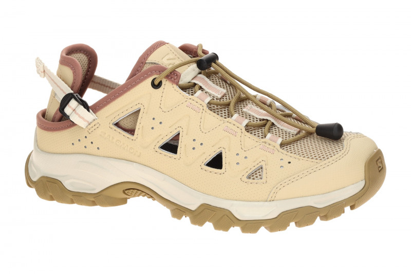 Salomon Alhama Schuhe beige gelocht Damen 477868