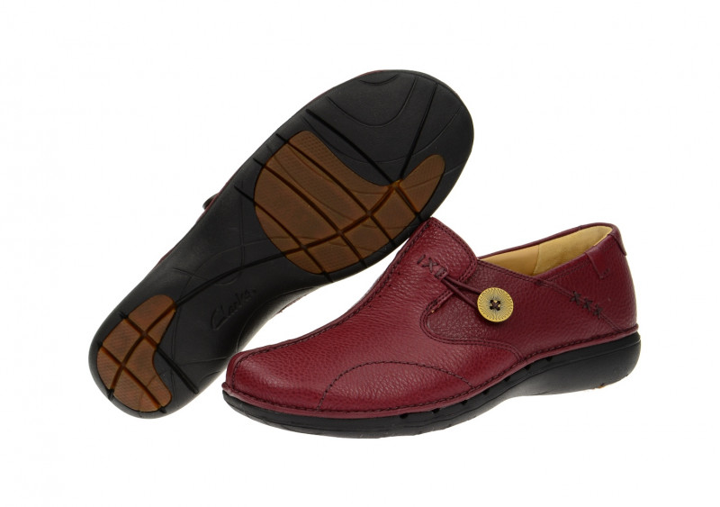 Clarks Un Loop Slipper rot burgundy 26103439