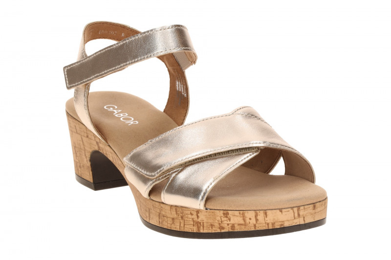 Gabor Plateau Sandalette grau Metallic 82.072.62