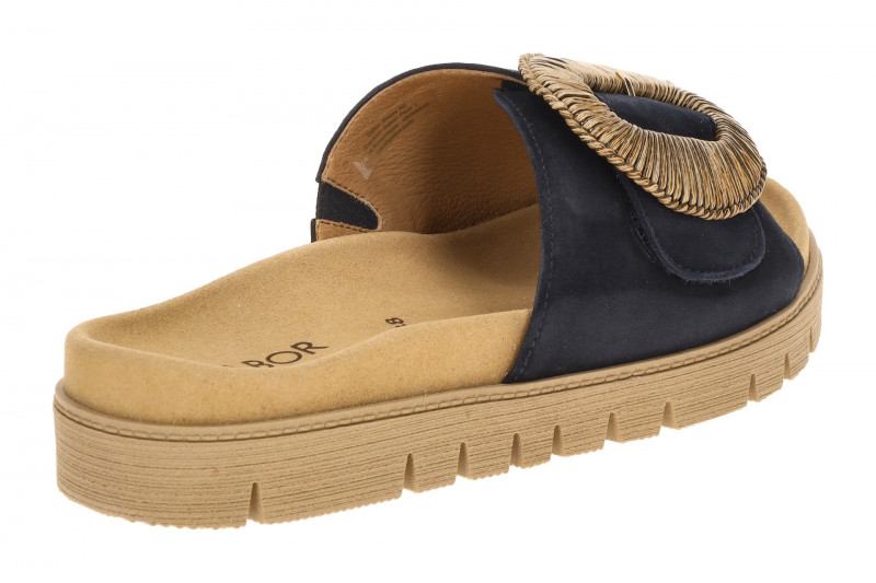 Gabor Pantolette dunkelblau Velour 83.742.16