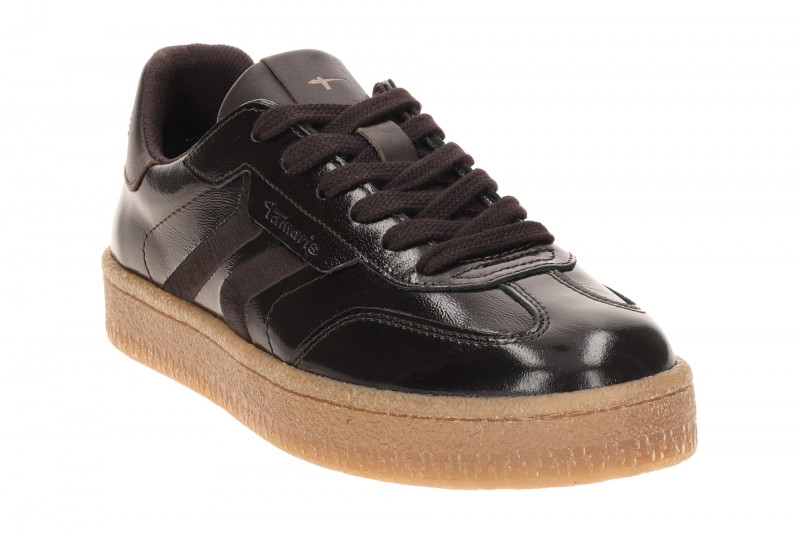 Tamaris Schuhe Sneaker braun mocca Lack 23723