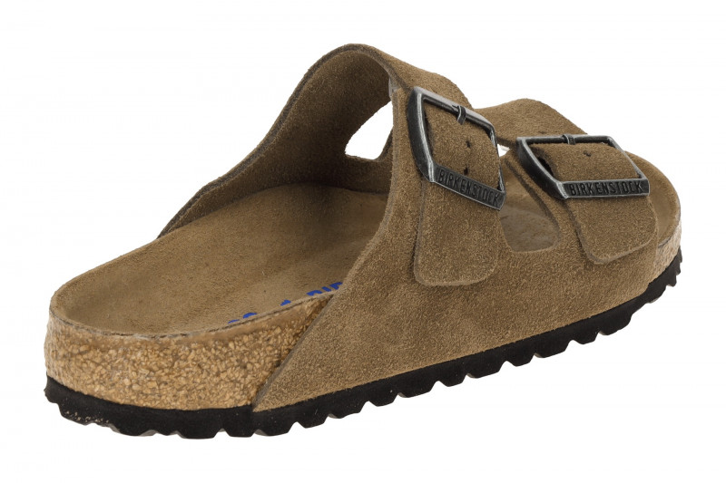 Birkenstock Arizona Pantolette braun dark-tea SCHMAL Weichbettung 1030865