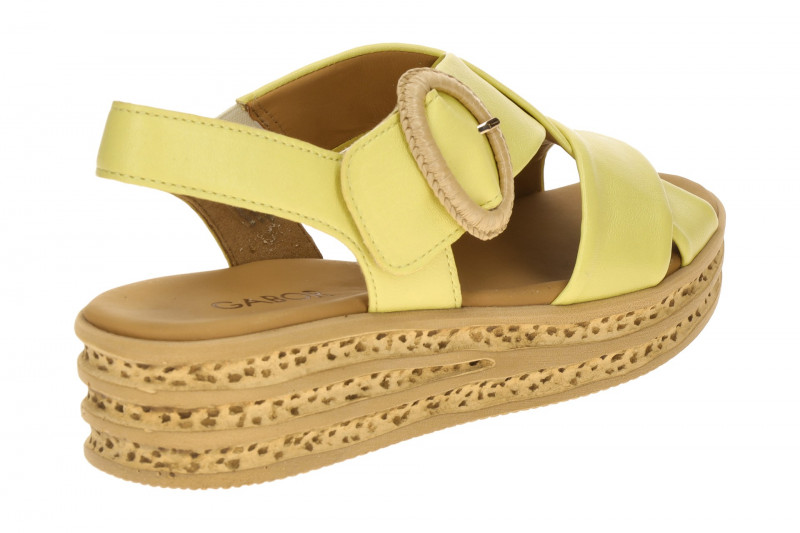 Gabor Plateau Sandale gelb Nappa 84.556.23