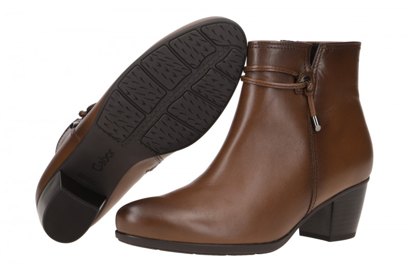 Gabor Stiefelette sattel braun Nappa 35.522.24