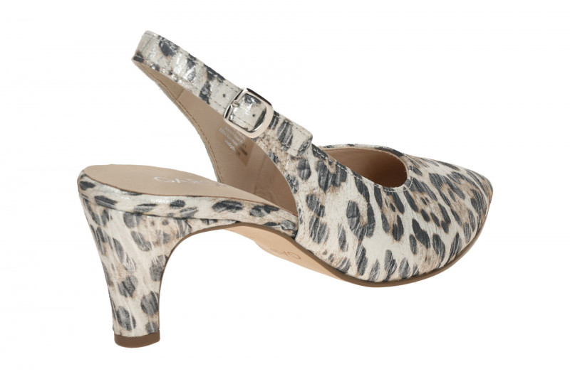 Gabor Sling Pumps weiß schwarz Schimmer 81.590.31