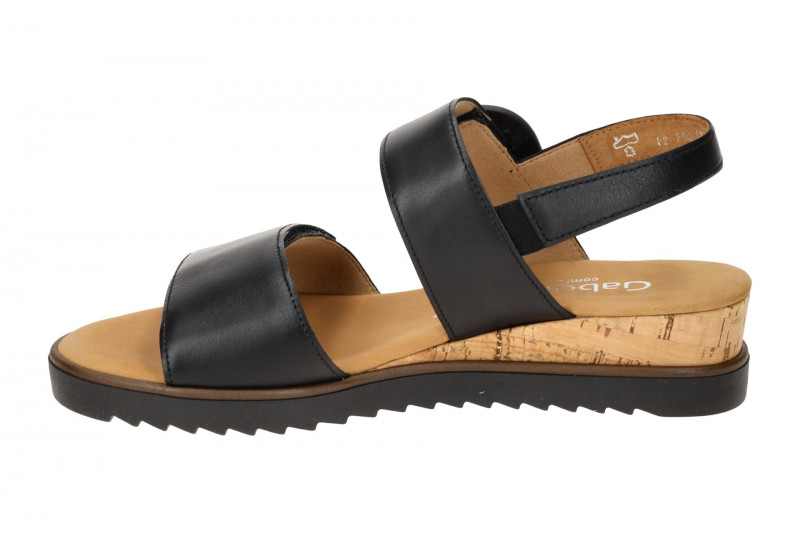 Gabor Comfort Keil Sandale schwarz Nappa 82.752.57