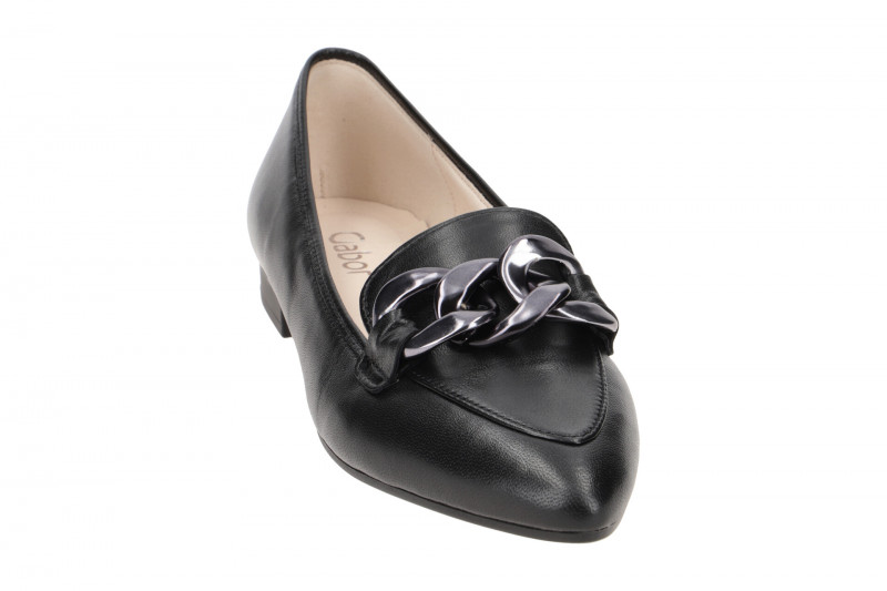 Gabor Ballerinas schwarz Nappa Deko-Kette 21.301.27