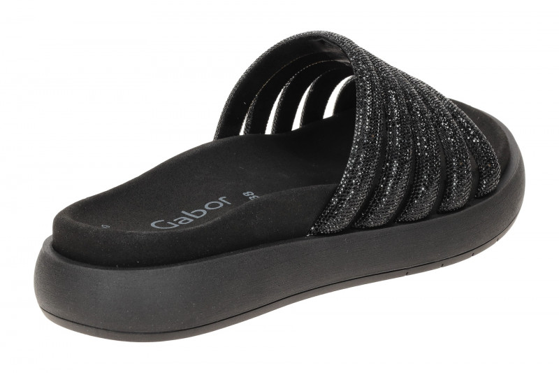 Gabor Plateau Pantolette schwarz Strass 83.752.87