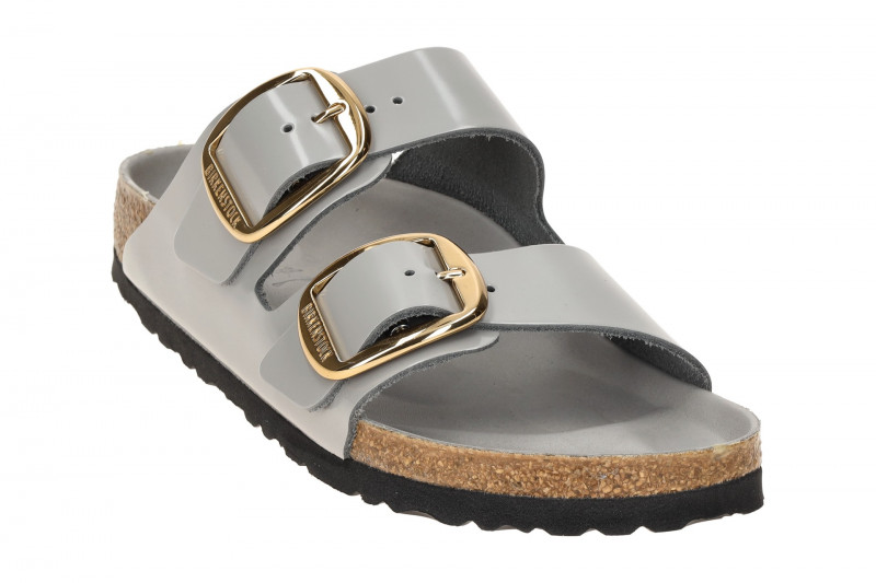Birkenstock Arizona Big Buckle Pantolette grau SCHMAL 1029391