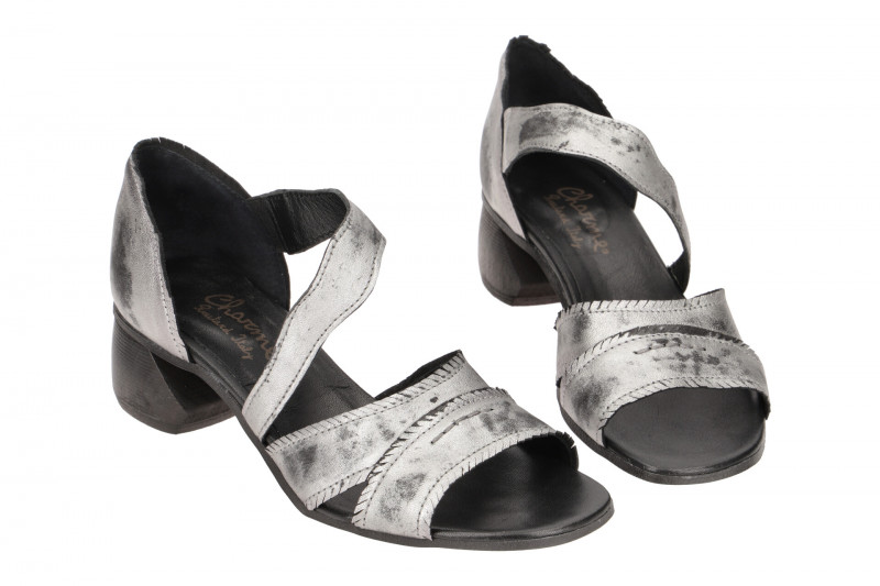 Charme Sandalette silber grau 0642