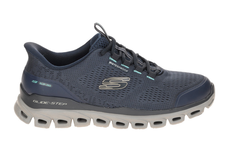 Skechers Glide Step Schuhe blau Herren SLIP-INS wasserdicht 233014