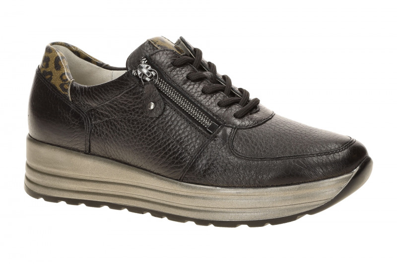 Waldläufer Lana Plateau Schuhe schwarz grau metallic 758009