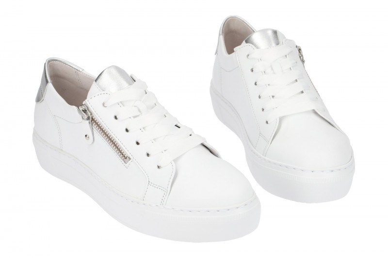 Gabor Schuhe weiß silber Sneakers 23.314.21
