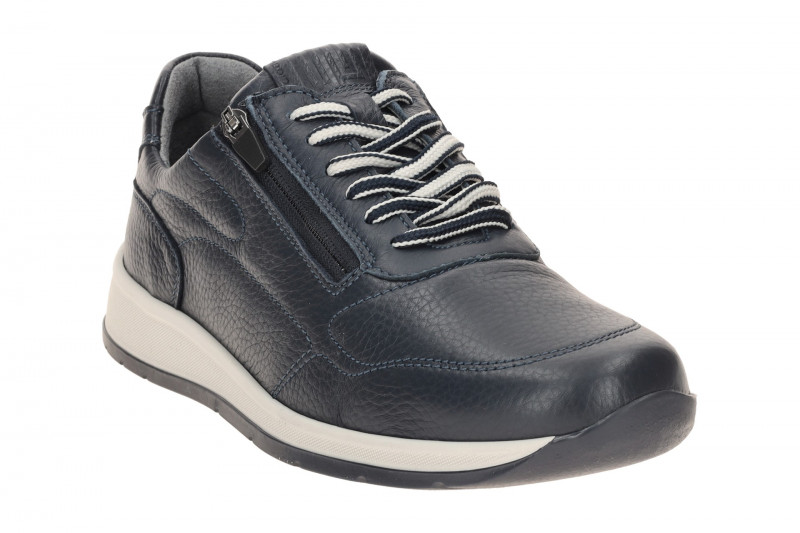 Waldläufer Kilian Schuhe blau K-Weite Hirsch Leder 686003