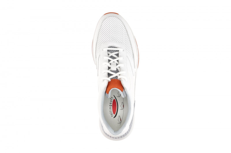 Gabor RollingSoft Schuhe weiß orange perforiert 46.876.51
